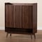 Baxton Studio Delaire Mid-Century Modern Walnut Brown Finished Wood Shoe Cabinet 235-13268-ZORO - alternate 3